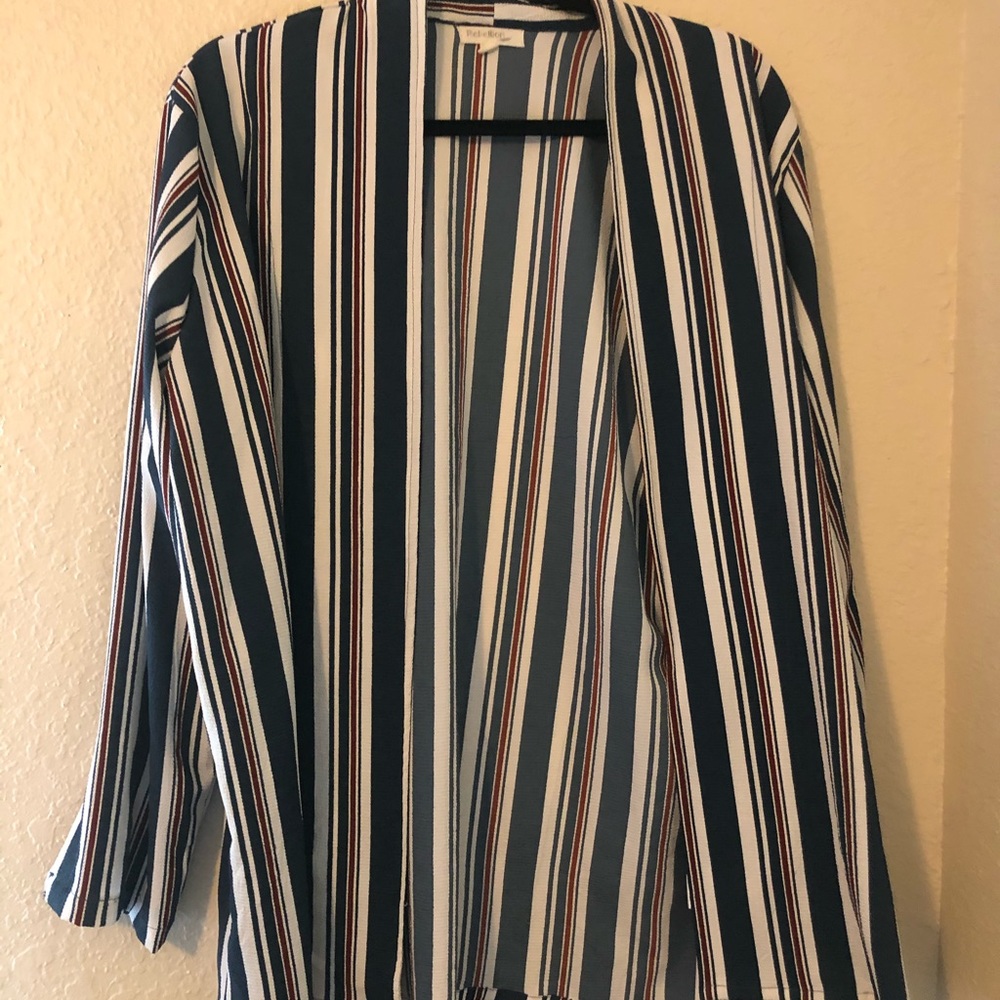 WORN ONCE Striped multi colored cardigan